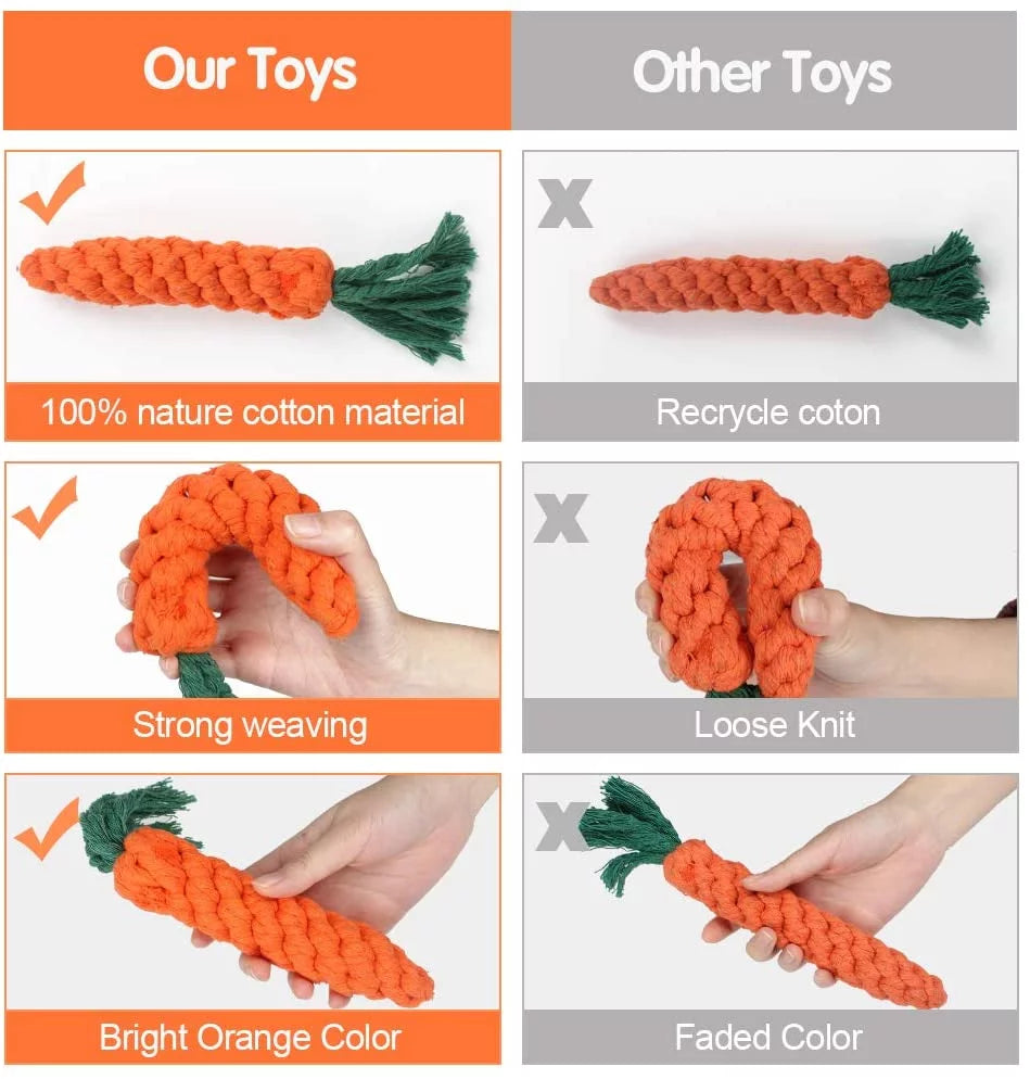 5 Pieces Dog Chew Toys, Safe Durable Puppy Teething Chewing Braided Toys, Medium Large Pet Dog Cotton Knot Paws Fun Molar for Clean Teeth Healthy