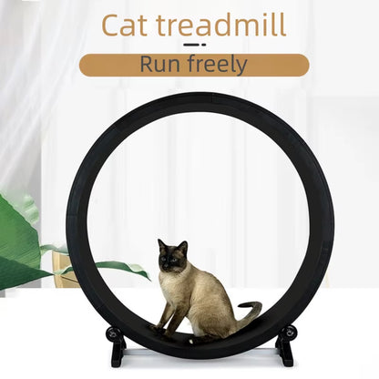 Cat Treadmill Pet Exercise Machine Large Running Board with Non Slip EVA Mat Silent Operation Corner Space Saving Design for Cat