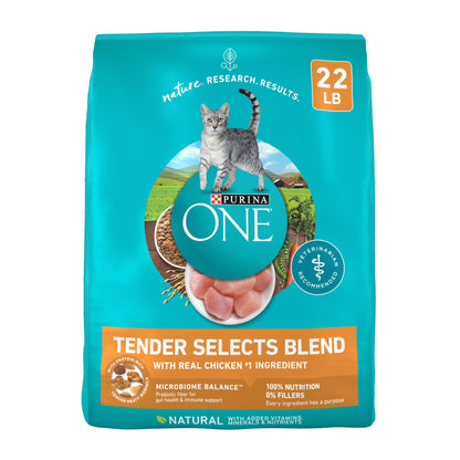 Tender Select Blends Dry Cat Food, Chicken, 22 Lb Bag