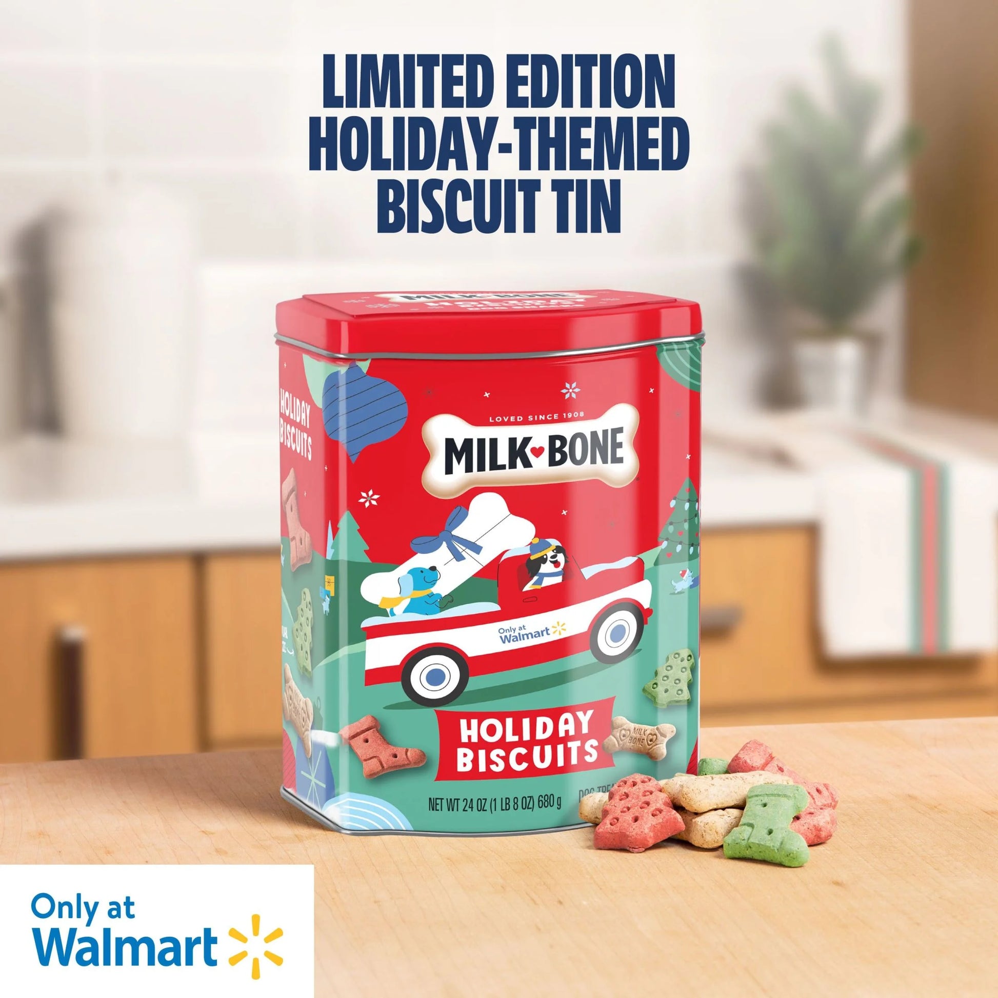 Milk Bone Holiday Dog Biscuits, 24 Oz Tin