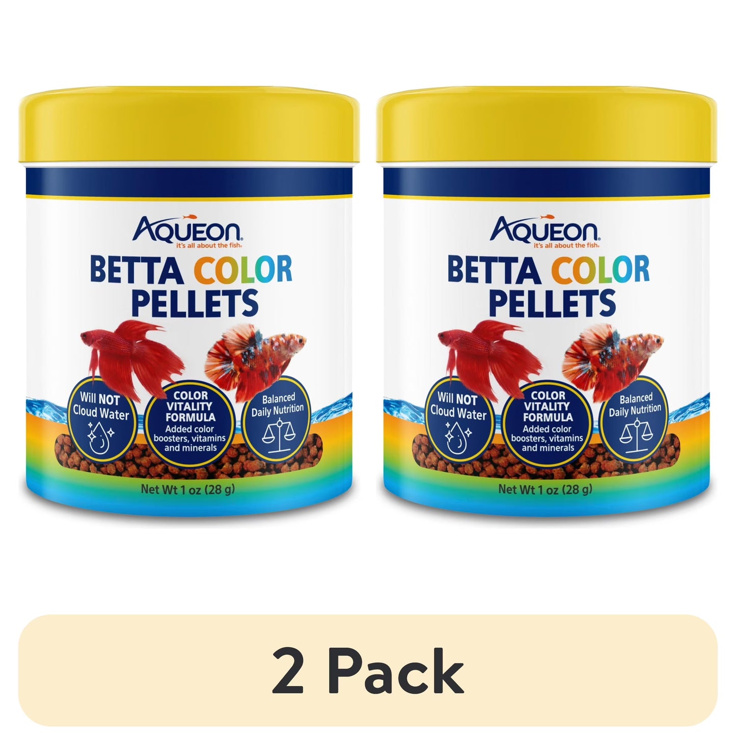 (2 Pack)  Betta Color Pellets 1 Ounce