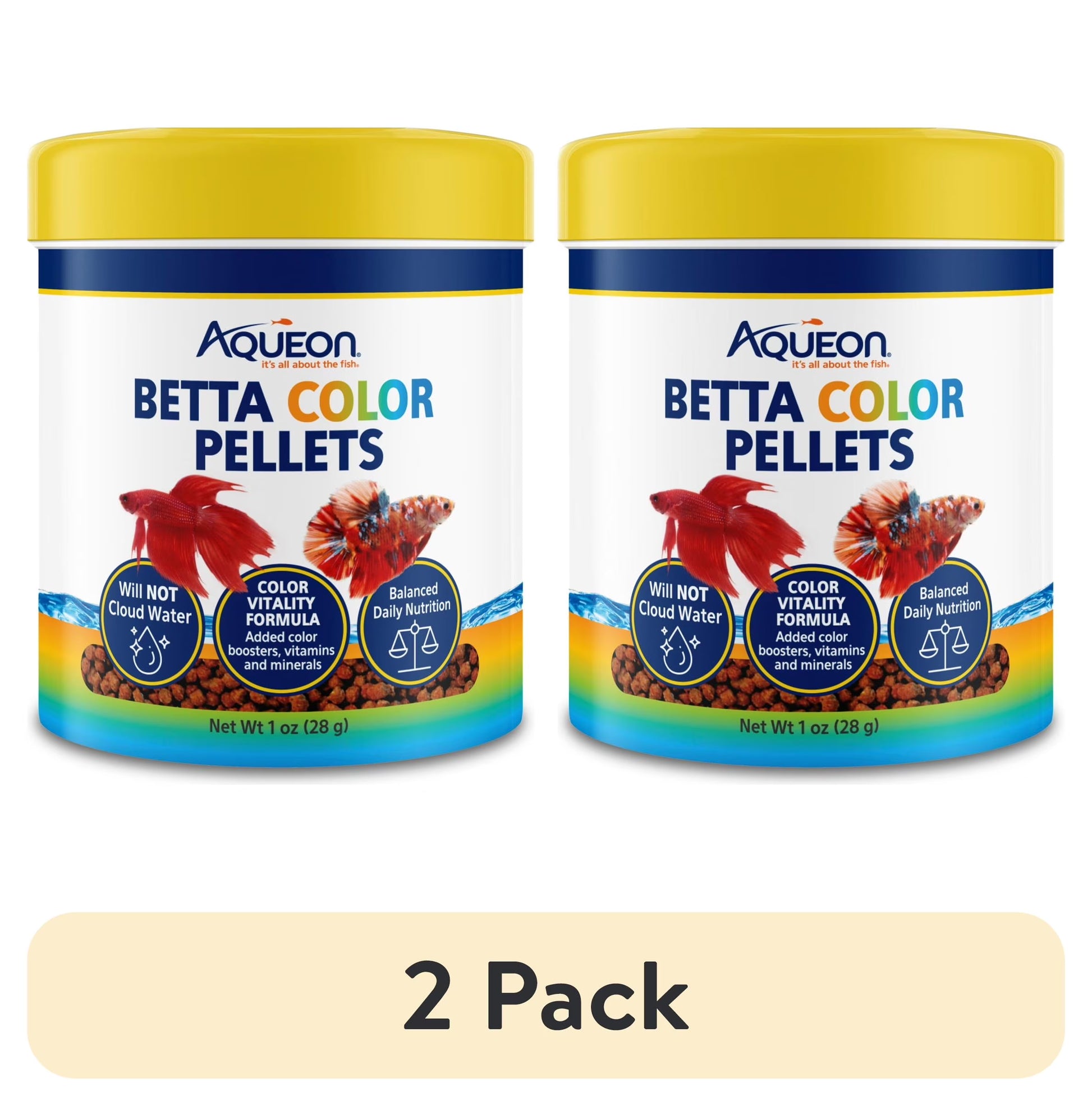(2 Pack)  Betta Color Pellets 1 Ounce