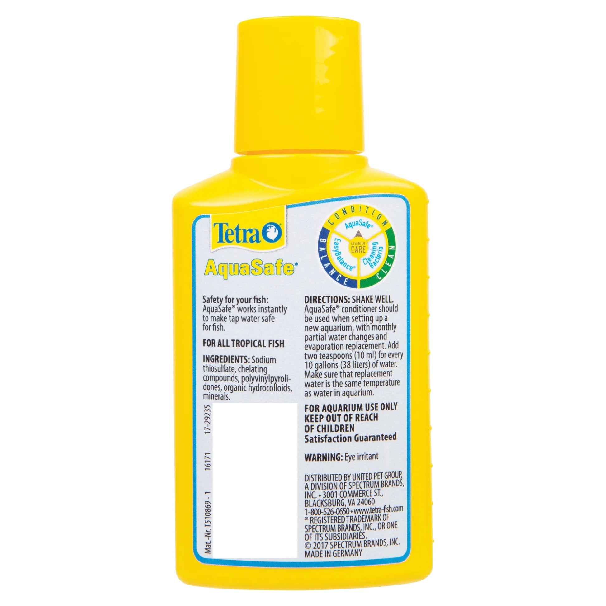 Aquasafe Aquarium Water Conditioner, Makes Tap Water Safe, 3.3 Oz.