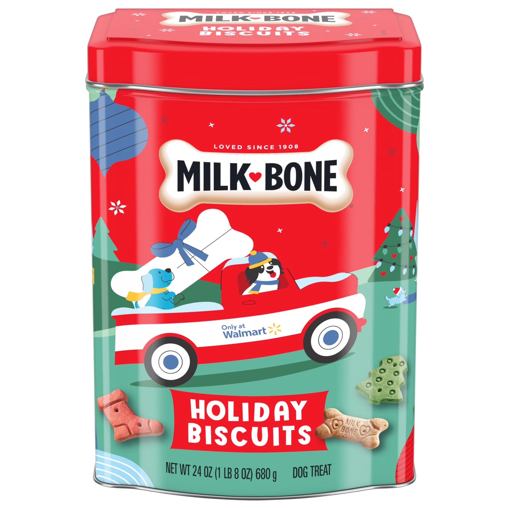 Milk Bone Holiday Dog Biscuits, 24 Oz Tin