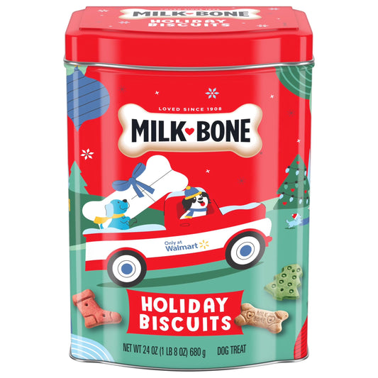 Milk Bone Holiday Dog Biscuits, 24 Oz Tin