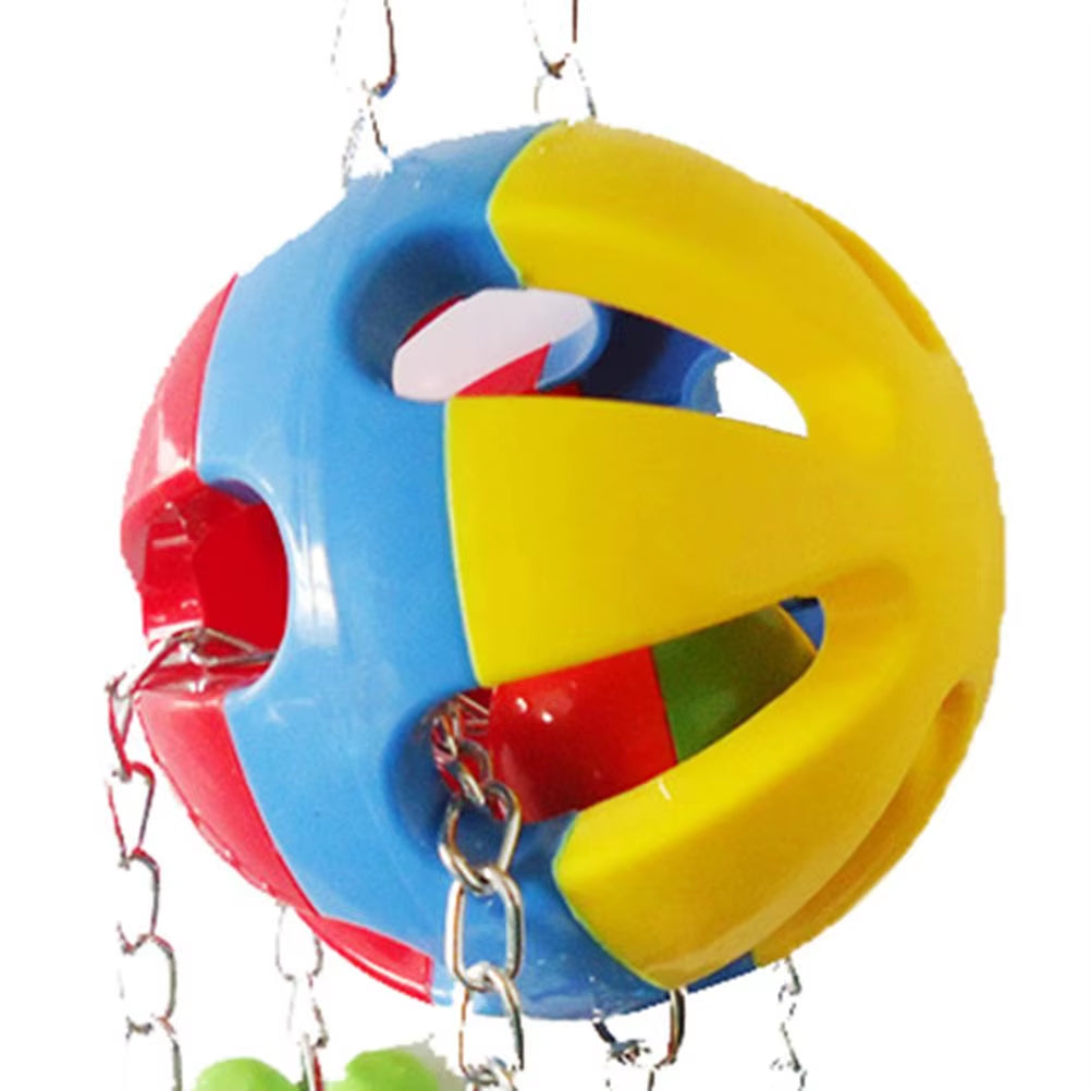 Bird Chew Toy with Bells for Parrot Macaw African Greys Eclectus Cockatoo Budgies Parakeet Cockatiel Conure Lovebirds Cage