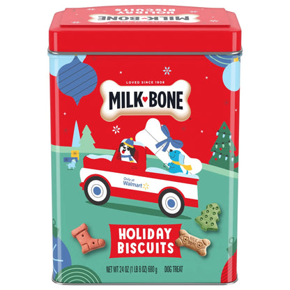 Milk Bone Holiday Dog Biscuits, 24 Oz Tin
