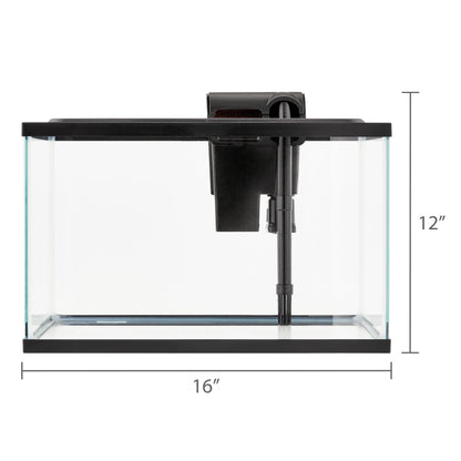 5 Gallon Aquarium Starter Kit with Blue & White LED Lights