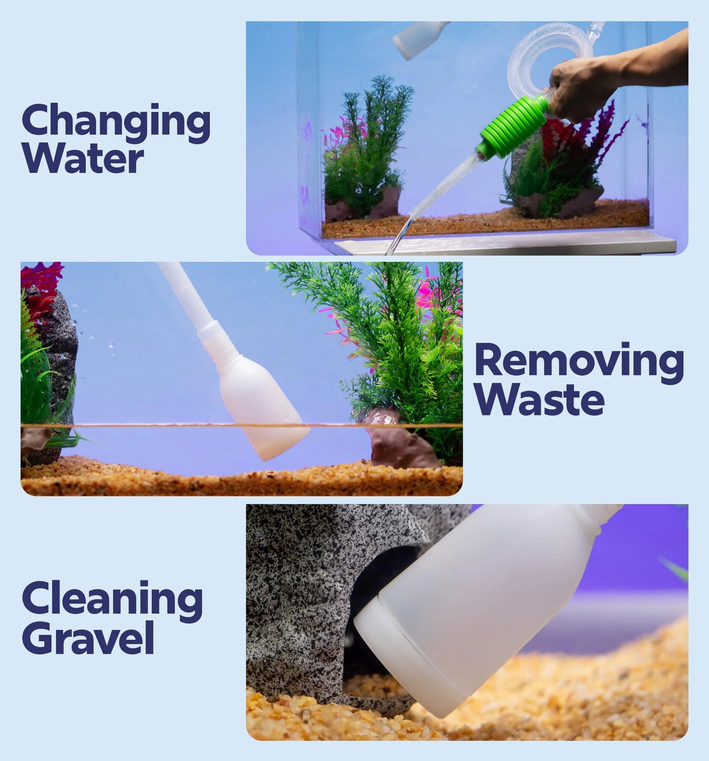Aquarium Fish Tank Siphon and Gravel Cleaner