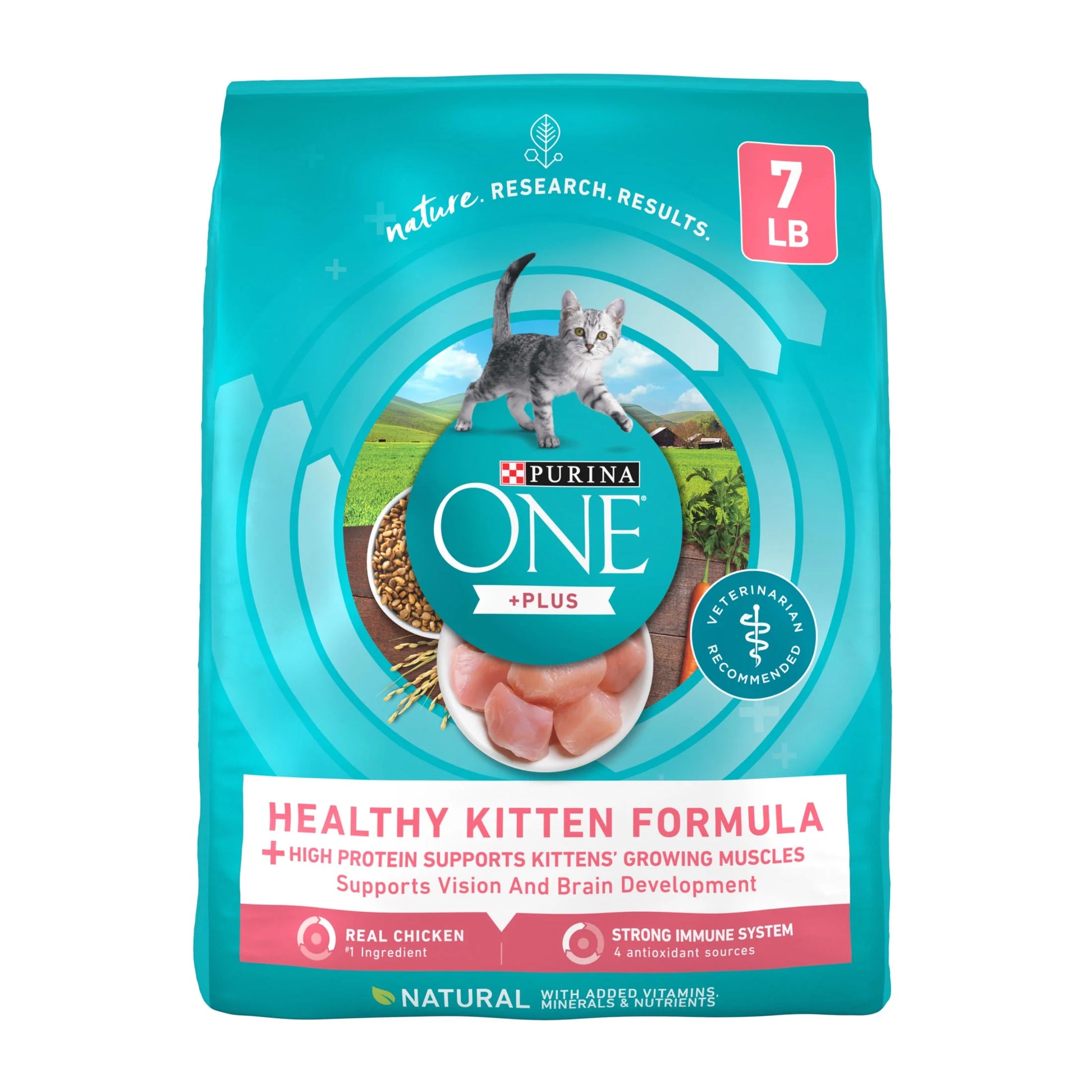 Plus, Healthy Kitten Formula, Dry Kitten Food, Chicken, 7 Lb Bag