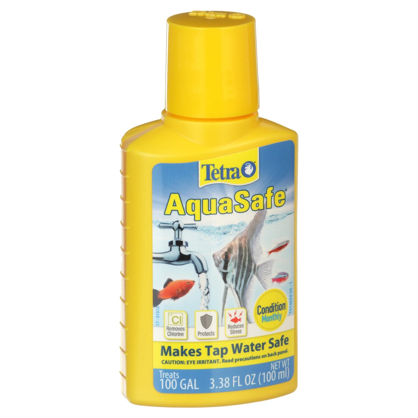 Aquasafe Aquarium Water Conditioner, Makes Tap Water Safe, 3.3 Oz.