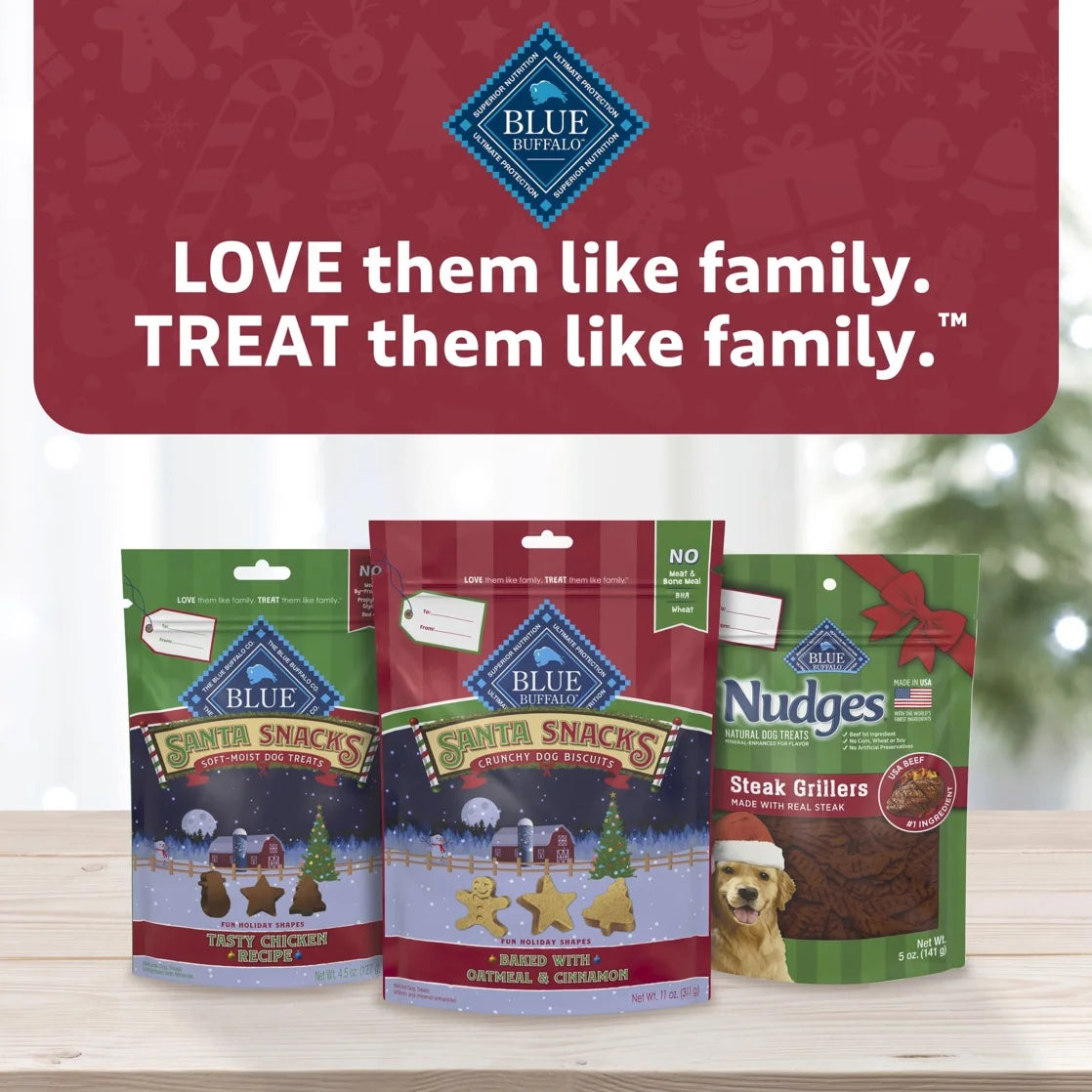 Nudges Steak Grillers, Natural Holiday Dog Treats, Beef, 5Oz Bag