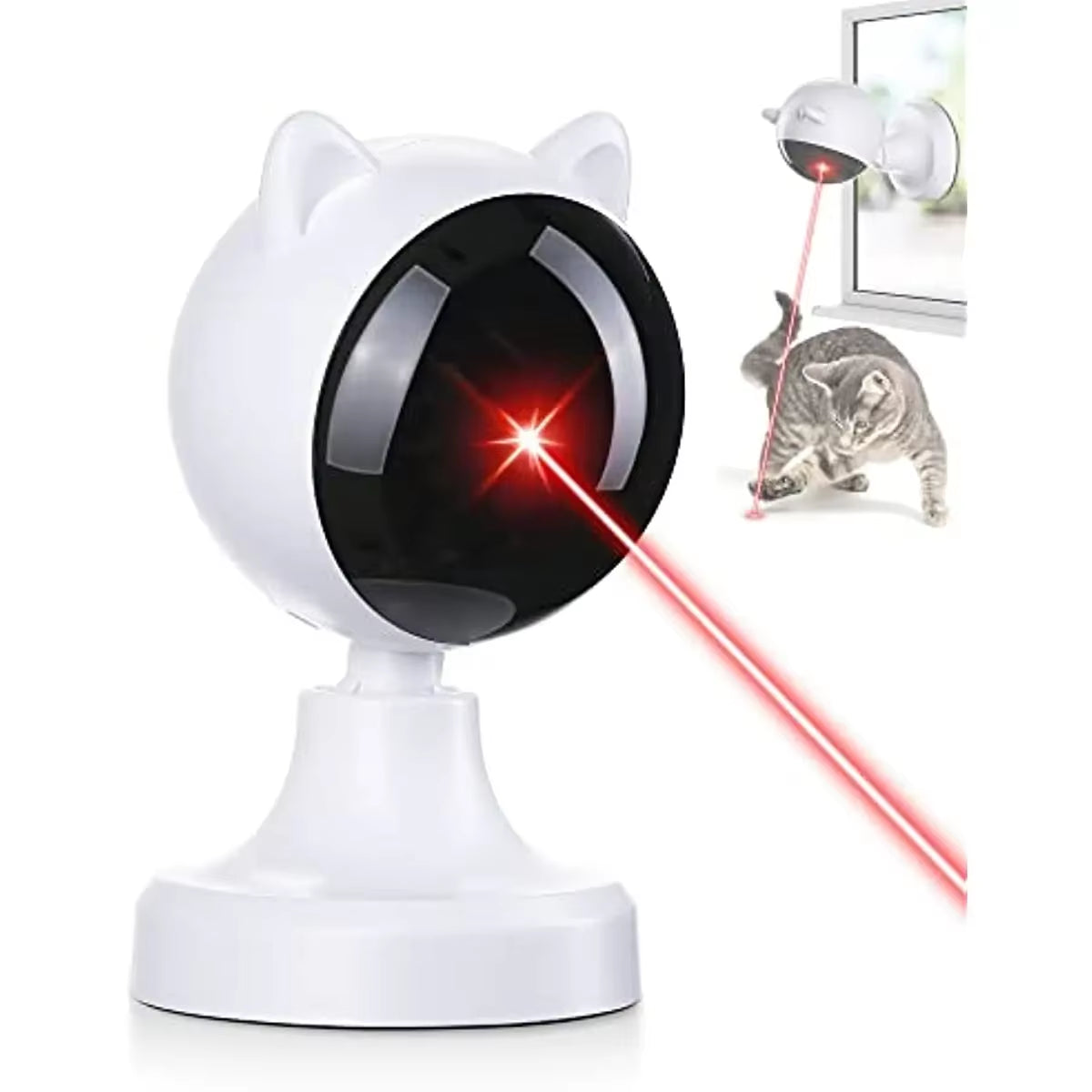 Automatic Laser Cat Toys,Usb Rechargeable,Interactive Cat Toy for Indoor Cats Kitty Kittens Dog,Multifunctional Cat Toy