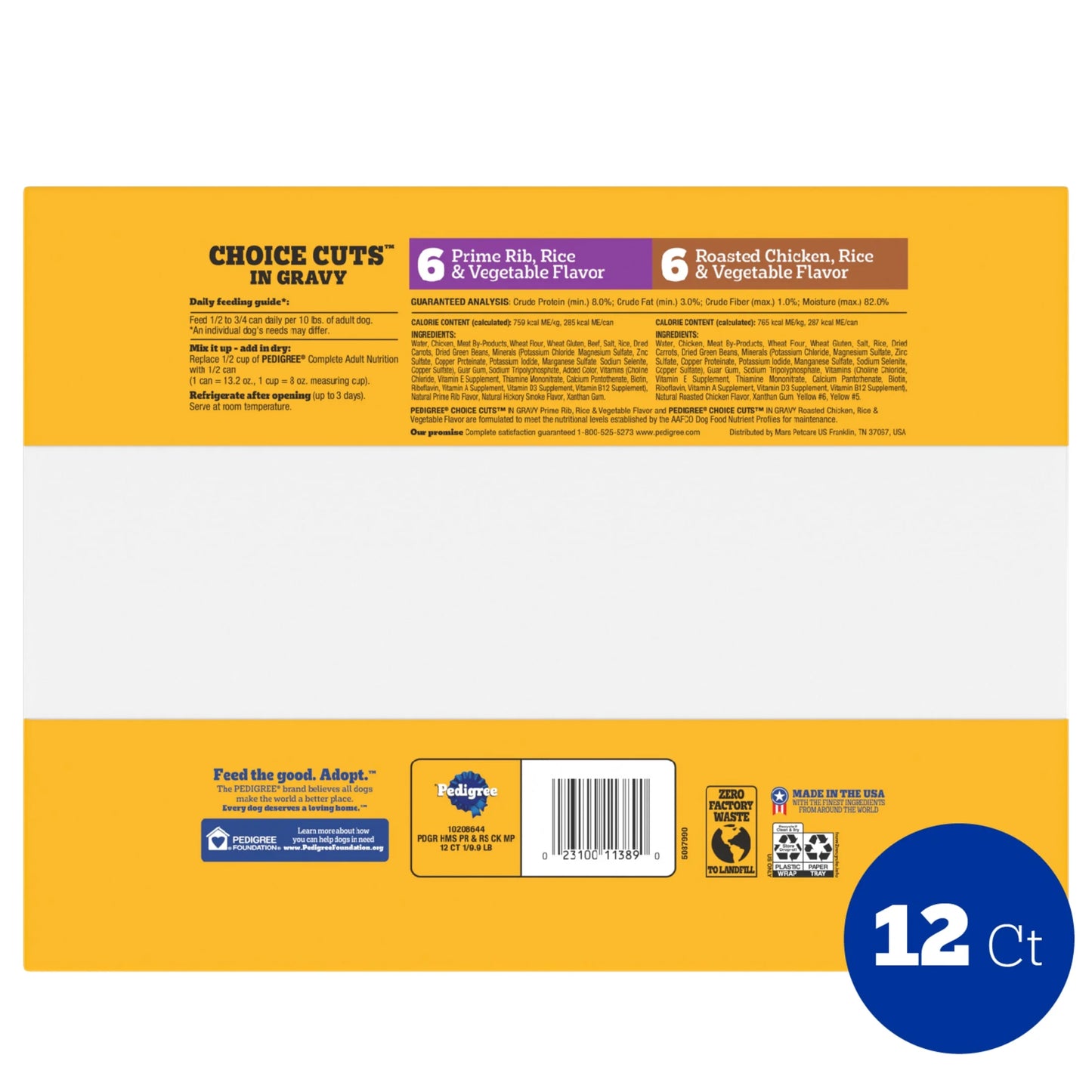 Chopped Ground Dinner Filet Mignon & Beef Variety Pack Wet Dog Food, 13.2 Oz. Cans 12 Pack