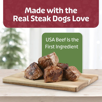 Nudges Steak Grillers, Natural Holiday Dog Treats, Beef, 5Oz Bag