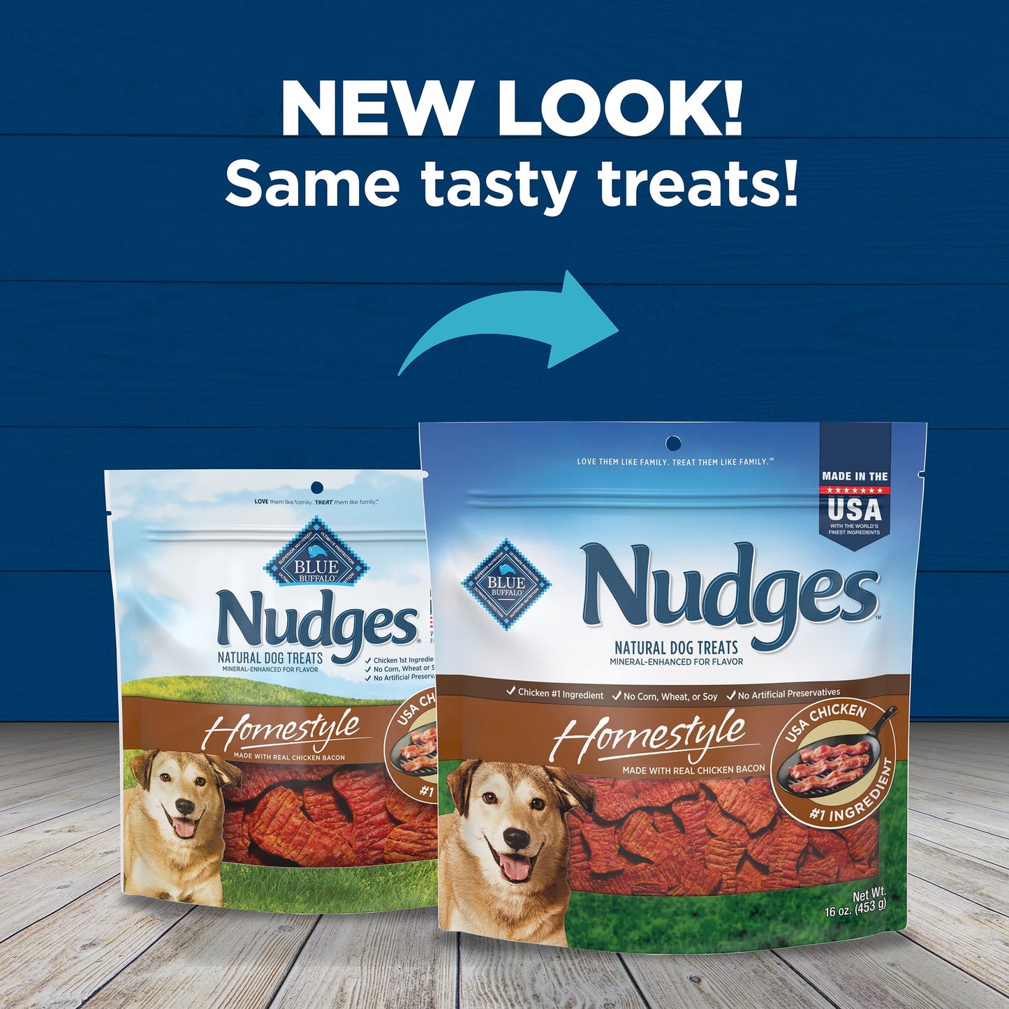 Nudges Homestyle Natural Dog Treats Made with Real Chicken, 16-Oz. Bag