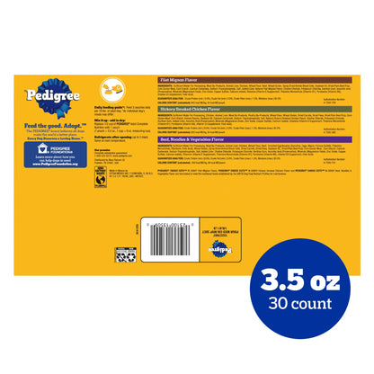 Choice Cuts in Gravy Adult Soft Wet Dog Food Variety Pack, 3.5 Oz Pouches, 30-Count