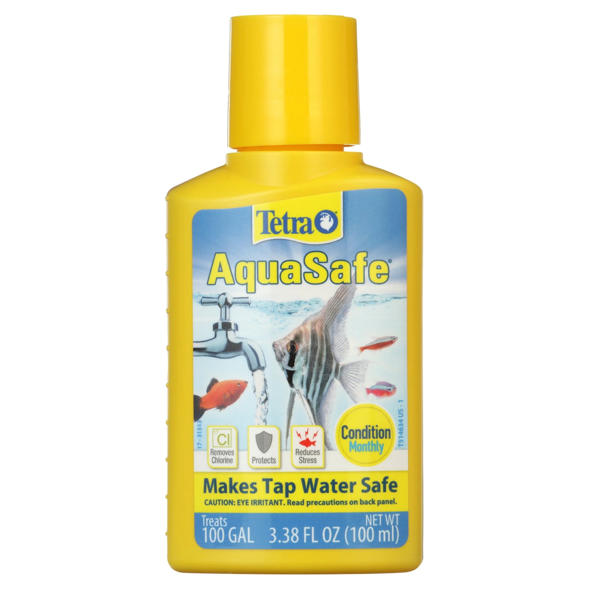 Aquasafe Aquarium Water Conditioner, Makes Tap Water Safe, 3.3 Oz.