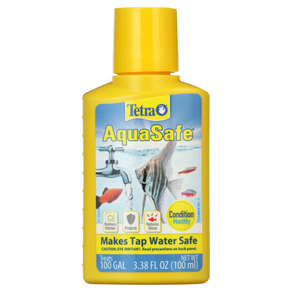Aquasafe Aquarium Water Conditioner, Makes Tap Water Safe, 3.3 Oz.