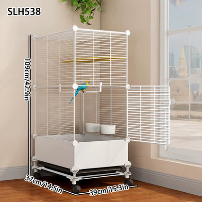 Bird Cage Parrot Cage Extra Large Household Winter House Large Black Phoenix Budgerigar Special Splash-Proof Breeding Cage