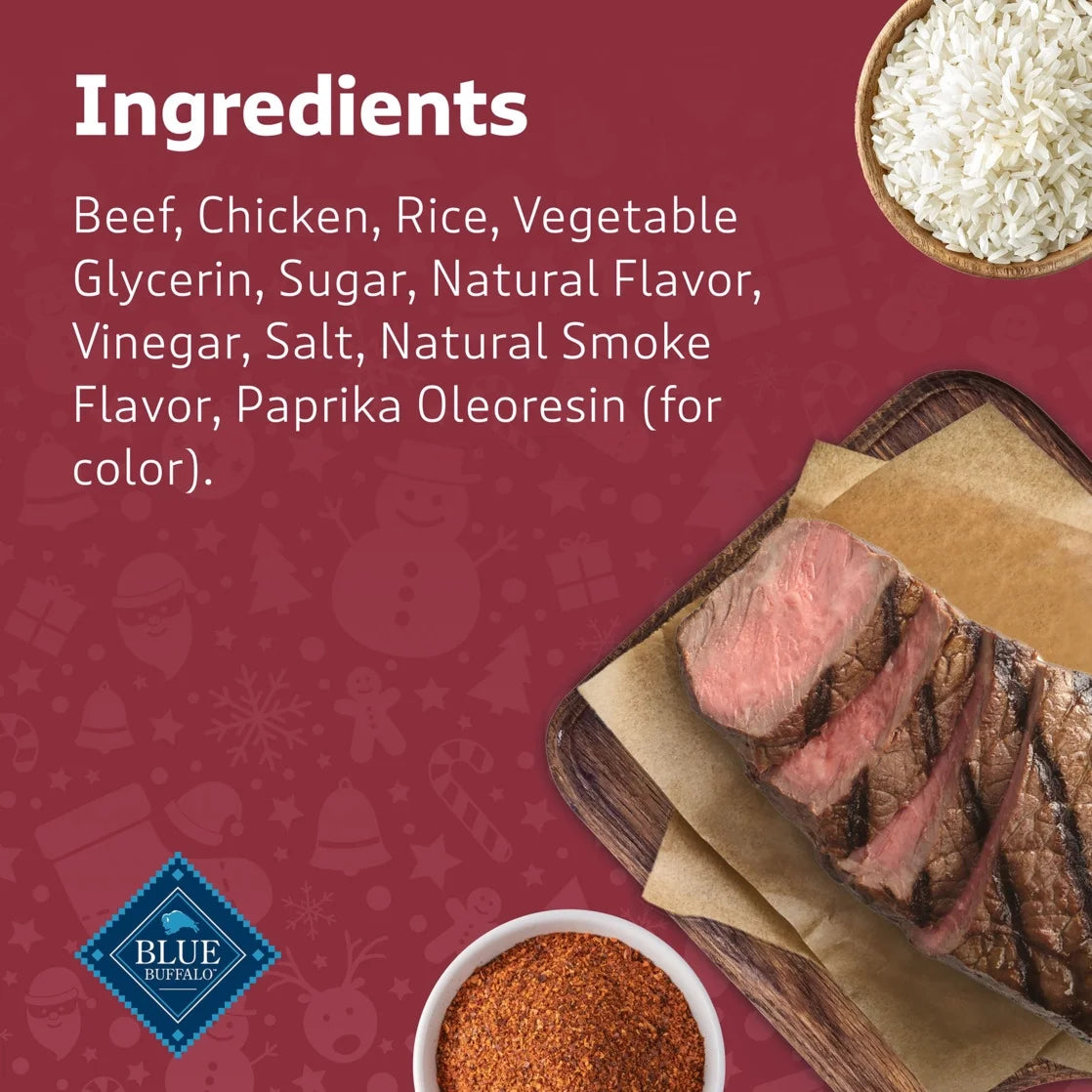 Nudges Steak Grillers, Natural Holiday Dog Treats, Beef, 5Oz Bag