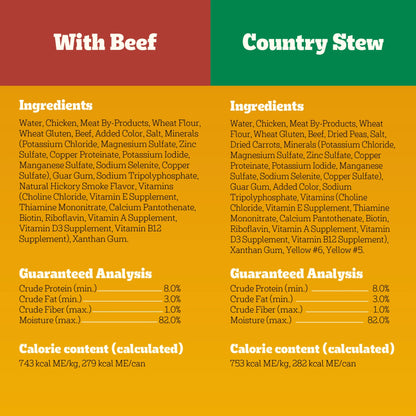 Choice Cuts in Gravy Adult Soft Wet Dog Food with Beef Multipack, 13.2 Oz Cans 12 Pack