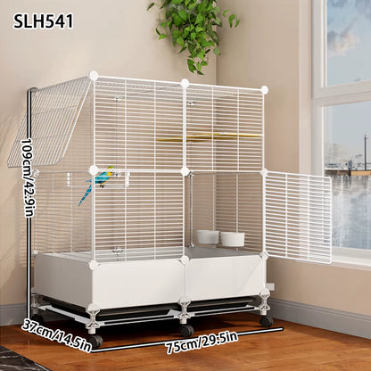 Bird Cage Parrot Cage Extra Large Household Winter House Large Black Phoenix Budgerigar Special Splash-Proof Breeding Cage